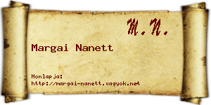Margai Nanett névjegykártya